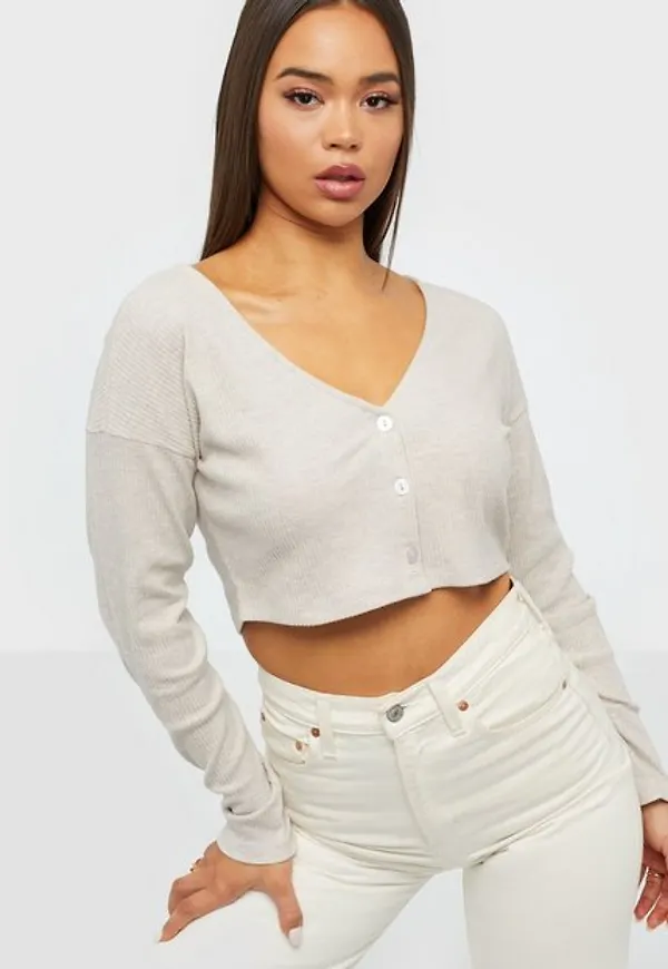 NLY Trend Cozy Rib Cardigan Långärmade toppar