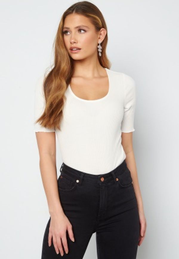 SELECTED FEMME Anna SS U-Neck Tee Snow White L