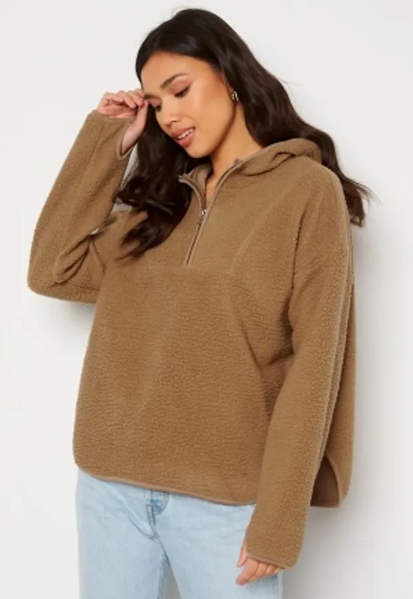 Pieces Sadie Fleece LS Hoddie Tigers Eye L