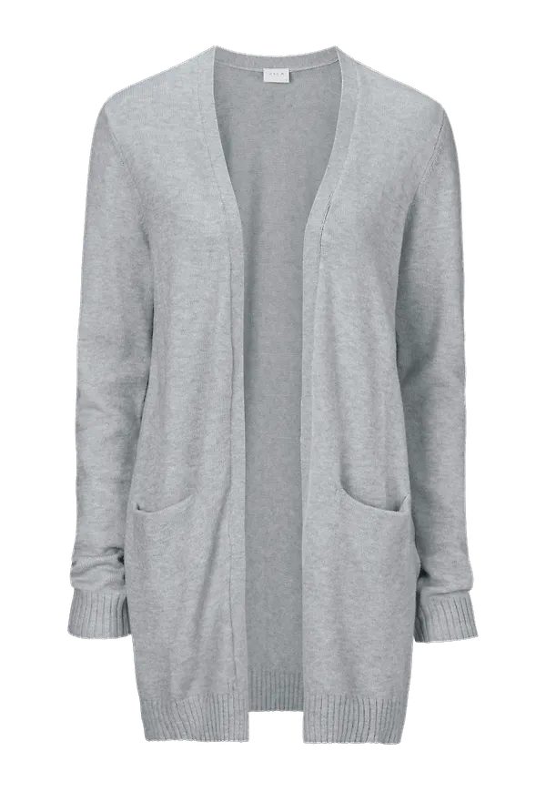 Vila - Cardigan viRil L/S Open Knit - Grå