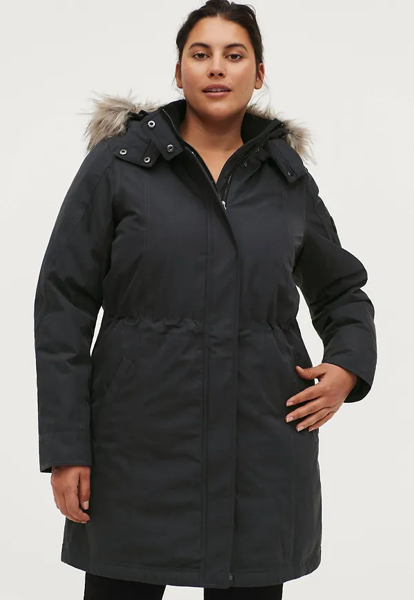 Zizzi - Kappa mSara L/S Coat - Svart