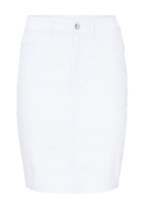 Vero Moda - Jeanskjol vmHot Nine HW DNM Pencil Skirt - Vit