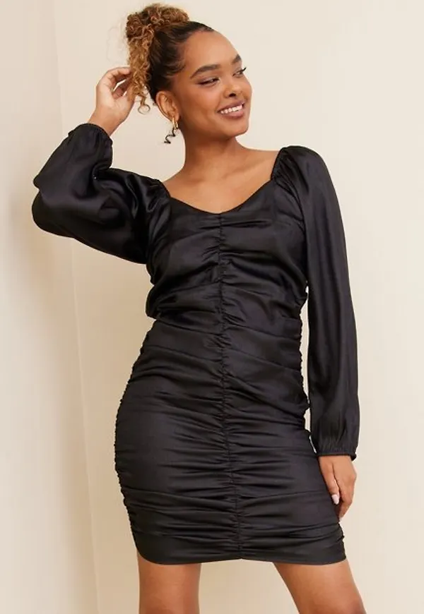 Pieces Pcnellia Ls Dress D2D Fodralklänningar Black
