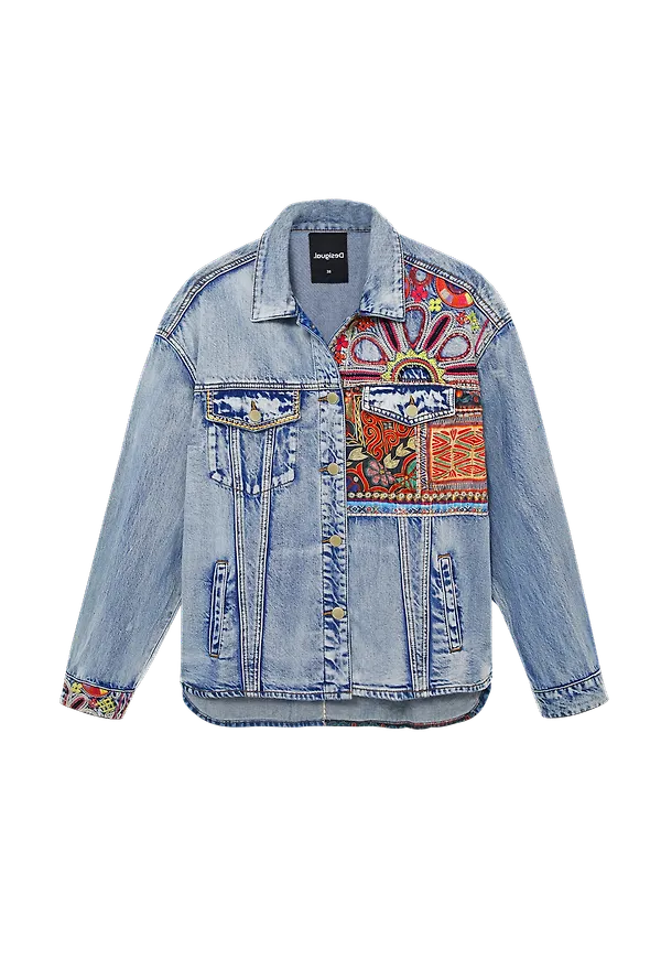 Desigual - Jeansjacka Chaq_Nueva Delhi - Blå