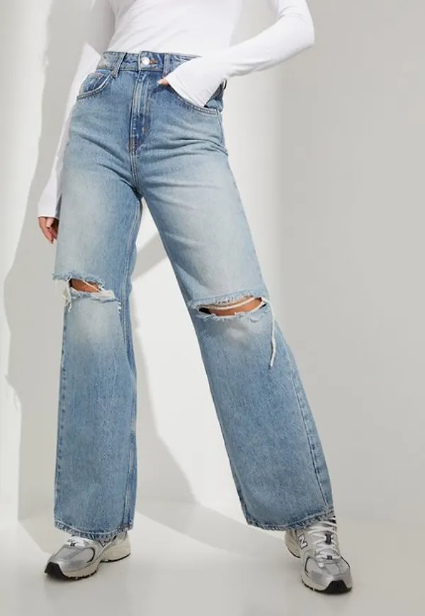 Only Onlhope Life Hw Wide Destroy Dnm J Wide leg jeans