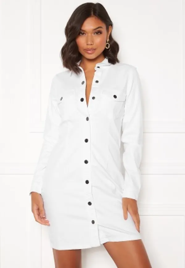 JDY Sanna Denim Dress White XS