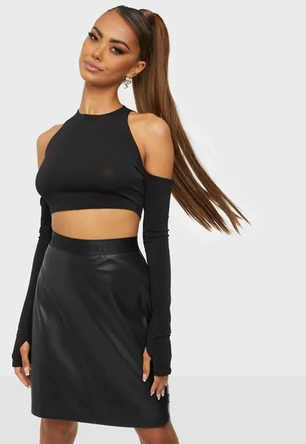 Calvin Klein PU Pencil Skirt Minikjolar