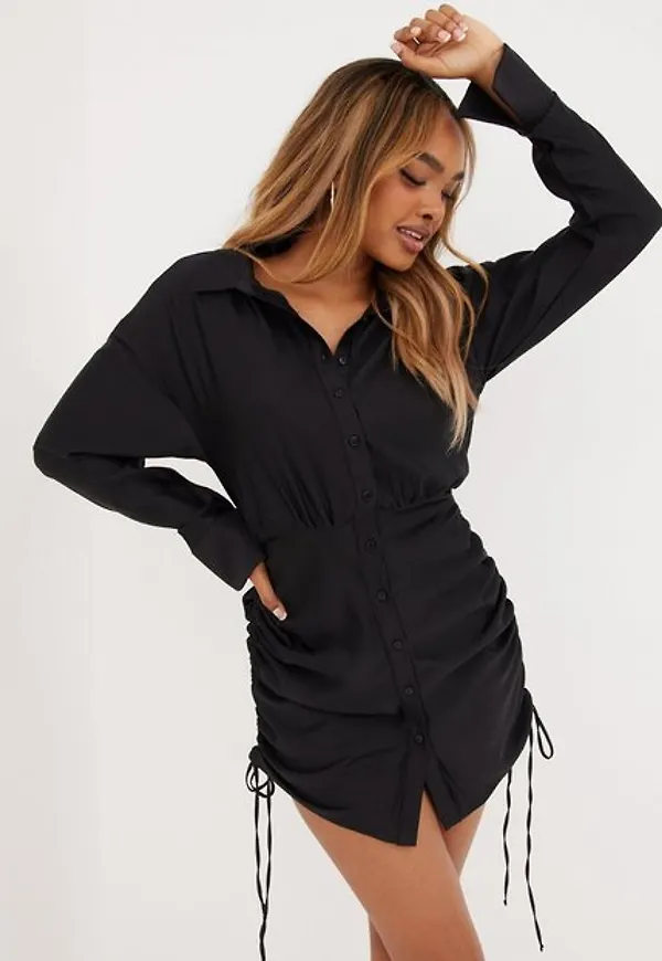 NLY Trend Satin Shirt Dress Fodralklänningar