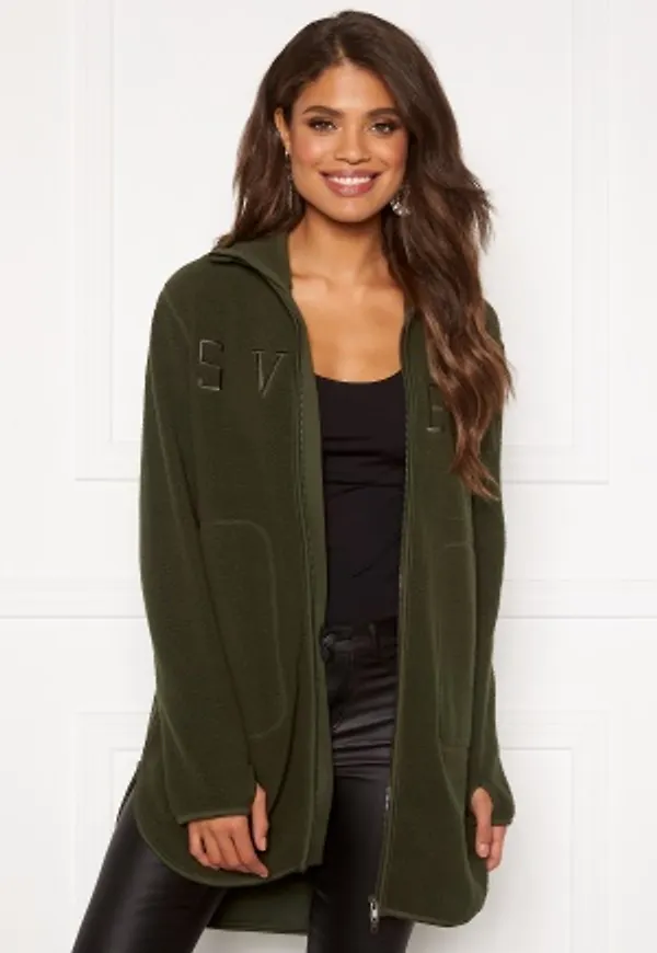 Svea W. Long Pile Zip Sweat 206 Dark Army M
