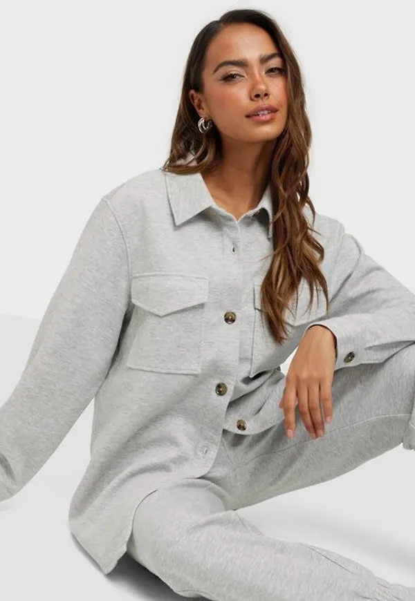 Object Collectors Item Objilona Meza L/S Shirt PB11 Skjortor Light Grey Melange