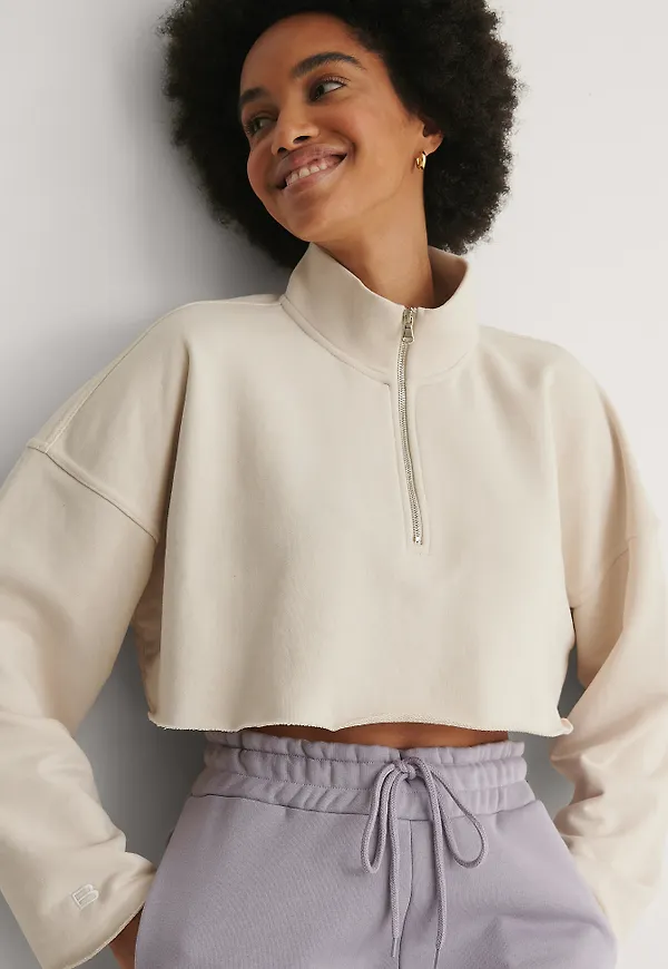 Beyyoglu Sweatshirt Med Polokrage - Beige