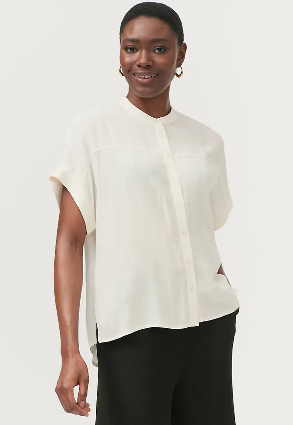 Soaked in Luxury - Skjorta slHelia Shirt SS - Vit