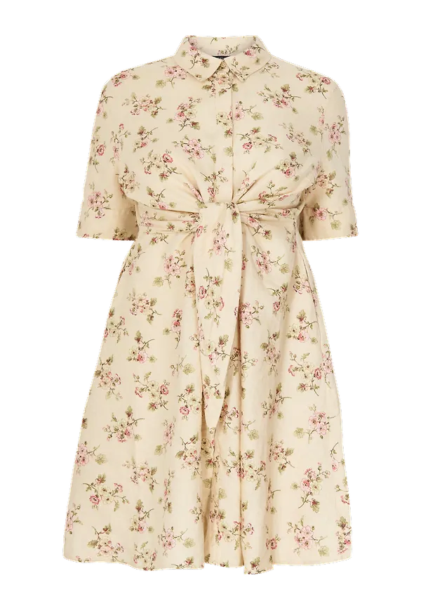 Lauren Ralph Lauren Curve - Klänning Classic Linen Dress - Multi