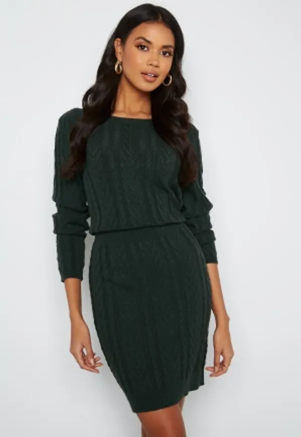 BUBBLEROOM Rishi knitted dress Green XS