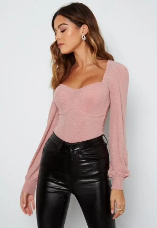 Chiara Forthi Belissa sparkling top Light pink / Silver XL