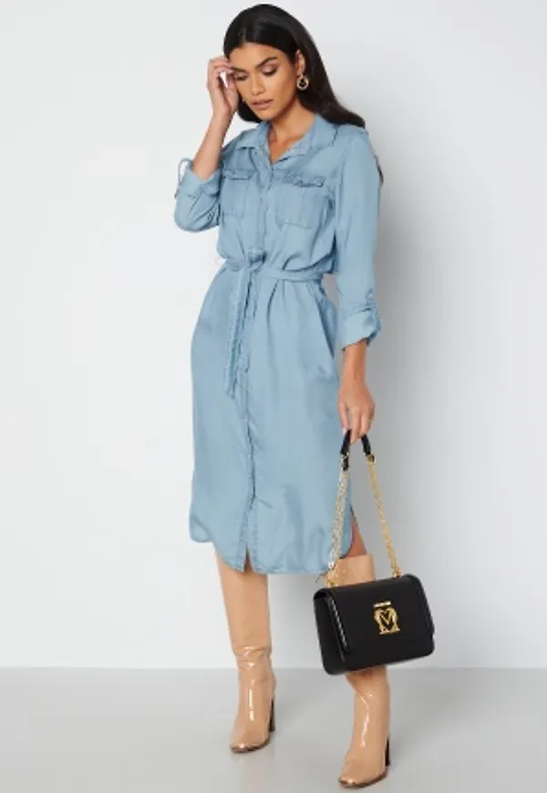 VERO MODA Sally LS long dress Light Blue Denim M