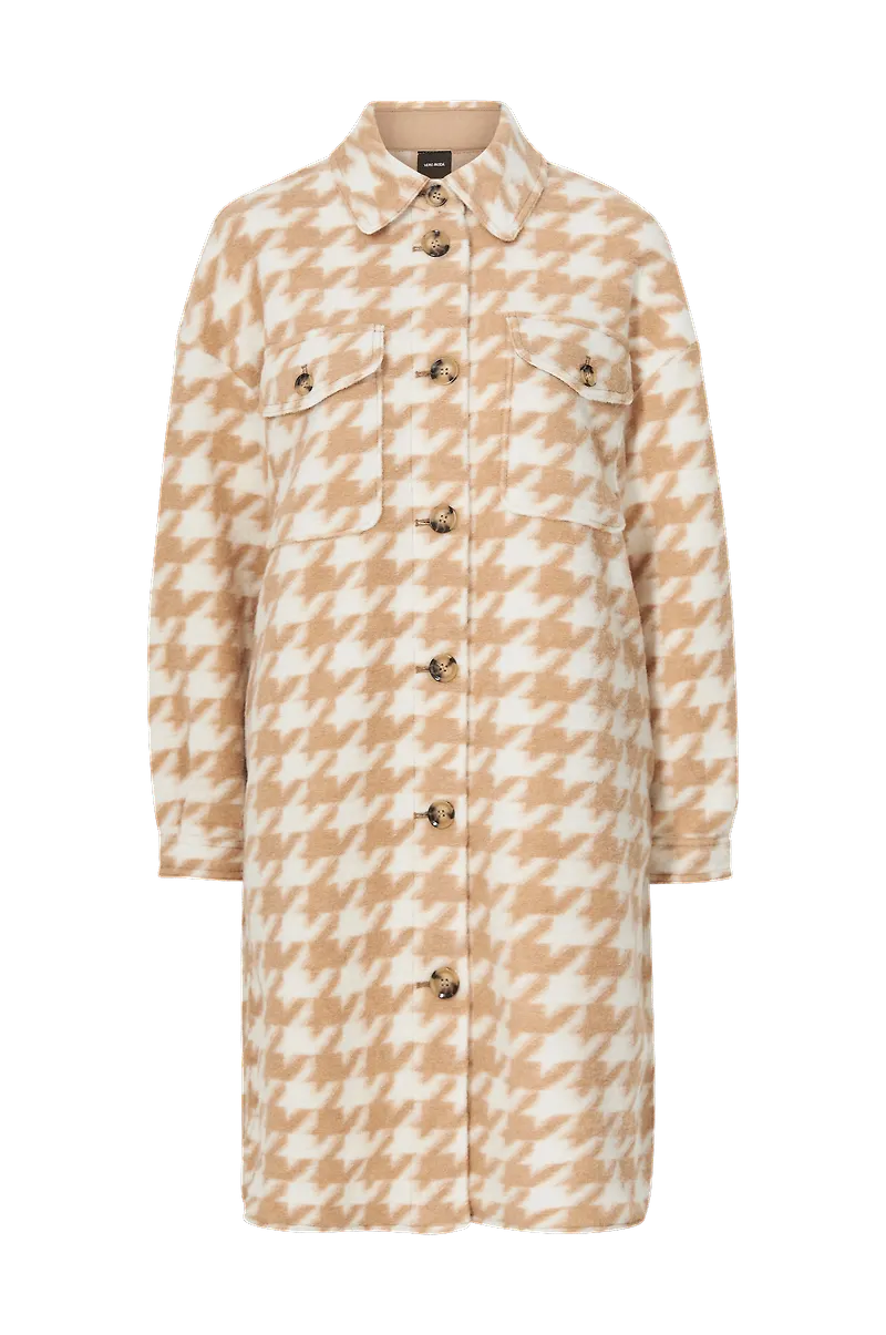 Vero Moda - Skjortjacka vmChrissie Long Check Shirt - Brun