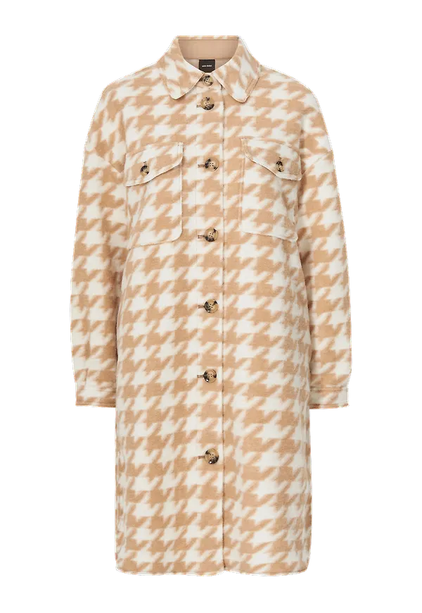 Vero Moda - Skjortjacka vmChrissie Long Check Shirt - Brun