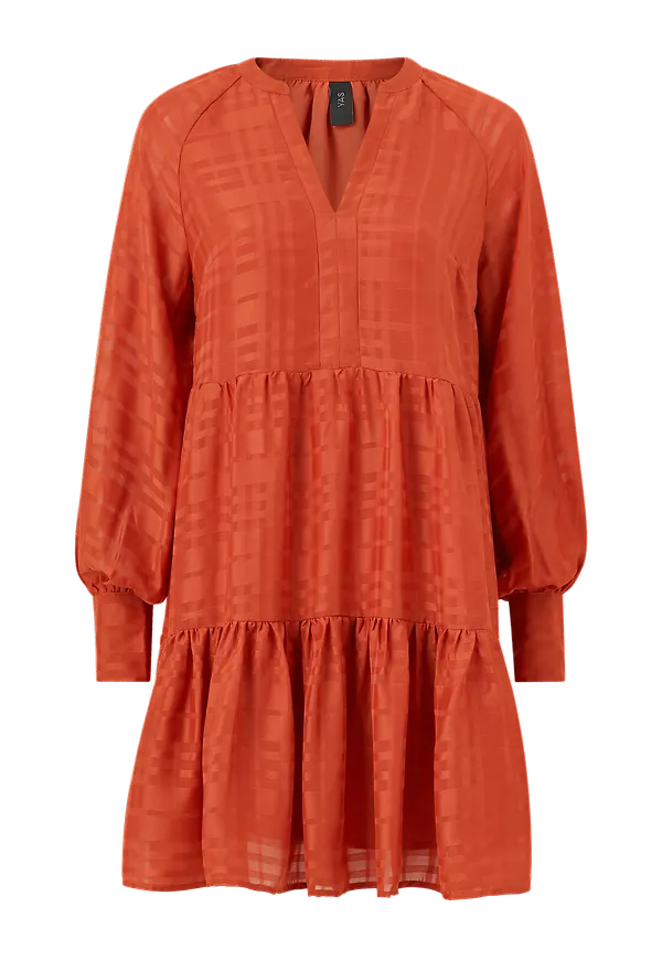 Y.A.S - Klänning Heather LS Dress - Röd