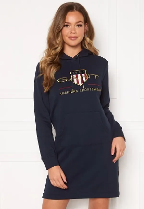 GANT Archive Shield Hoodie Dress 433 Evening Blue XS