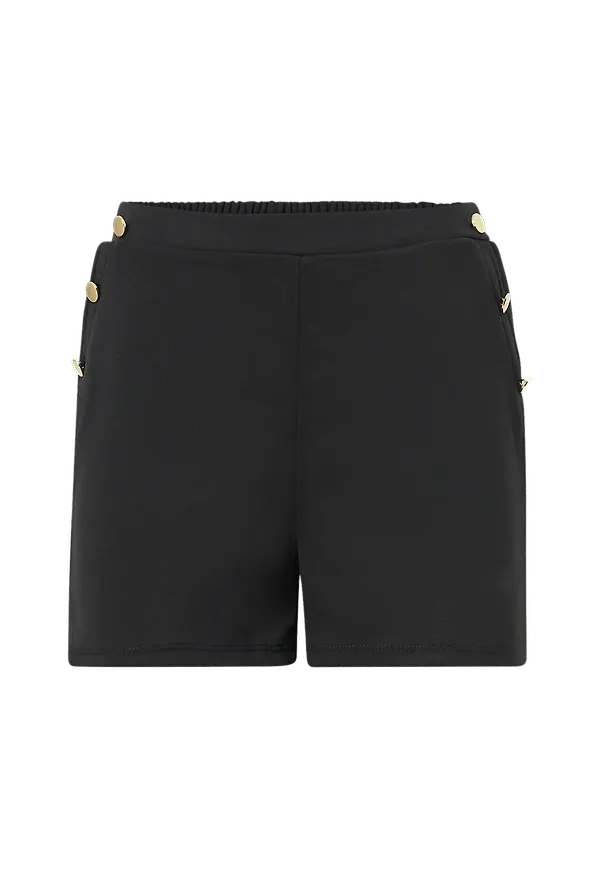 Vila - Shorts viTinny HW Button Shorts - Svart