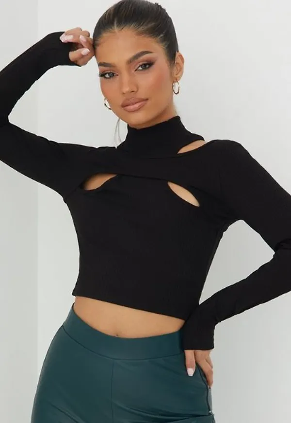Only Onlgabbi L/S Cropped Top Jrs Vardagsblusar