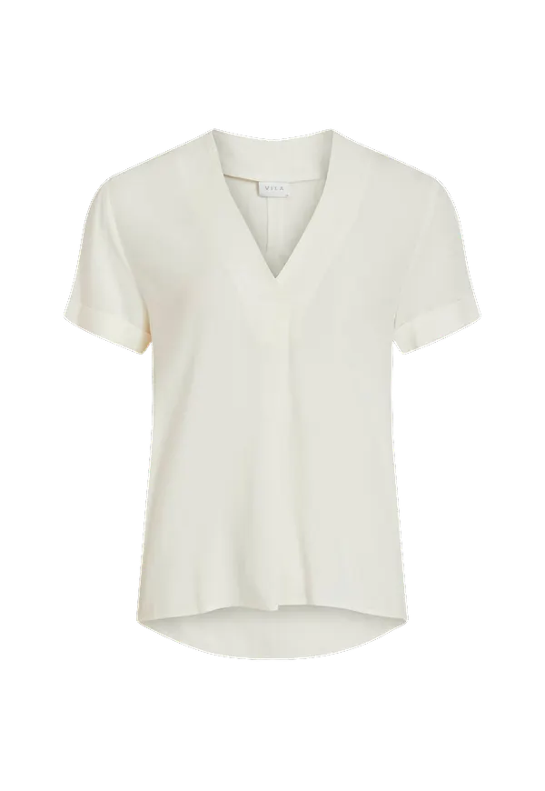 Vila - Topp viMoashly S/S Top - Vit