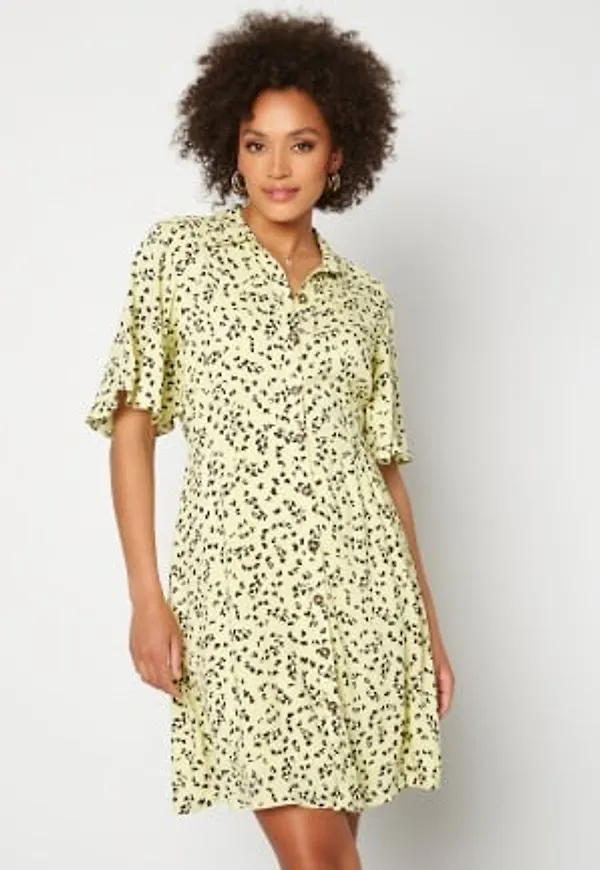 SELECTED FEMME Uma 2/4 Short Shirt Dress Young Wheat / AOP 34