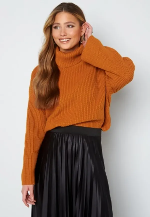 SELECTED FEMME Wynter LS Knit Rollneck Pumpkin spice L