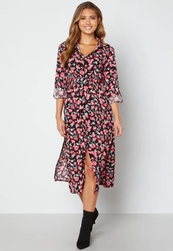 Sisters Point Eron Dress 001 Black/Pink L