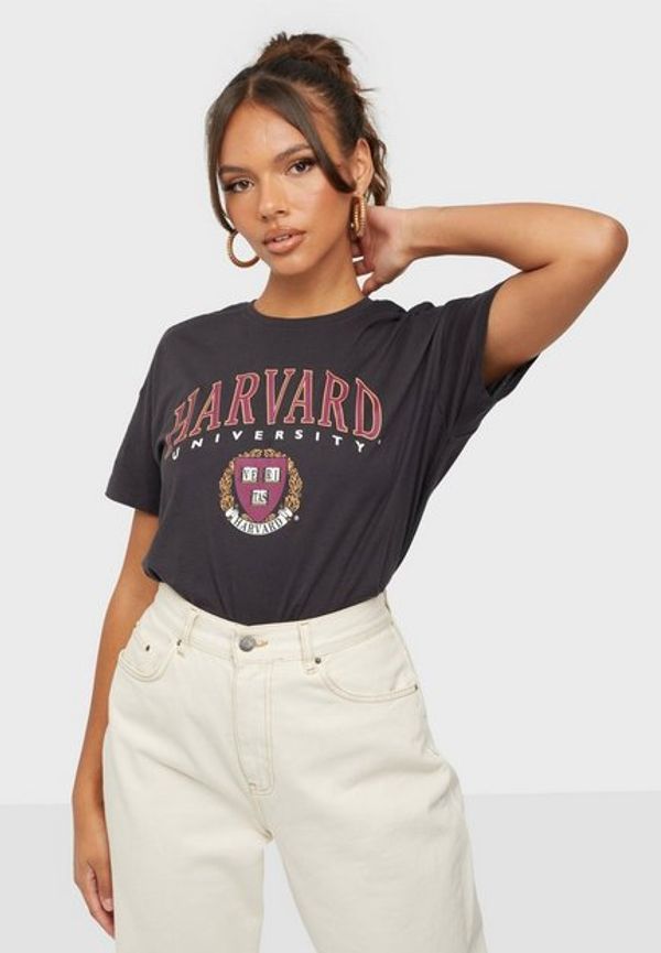 Only Onlzanni S/S Oversize Harvard Box C T-shirts Phantom Harvard