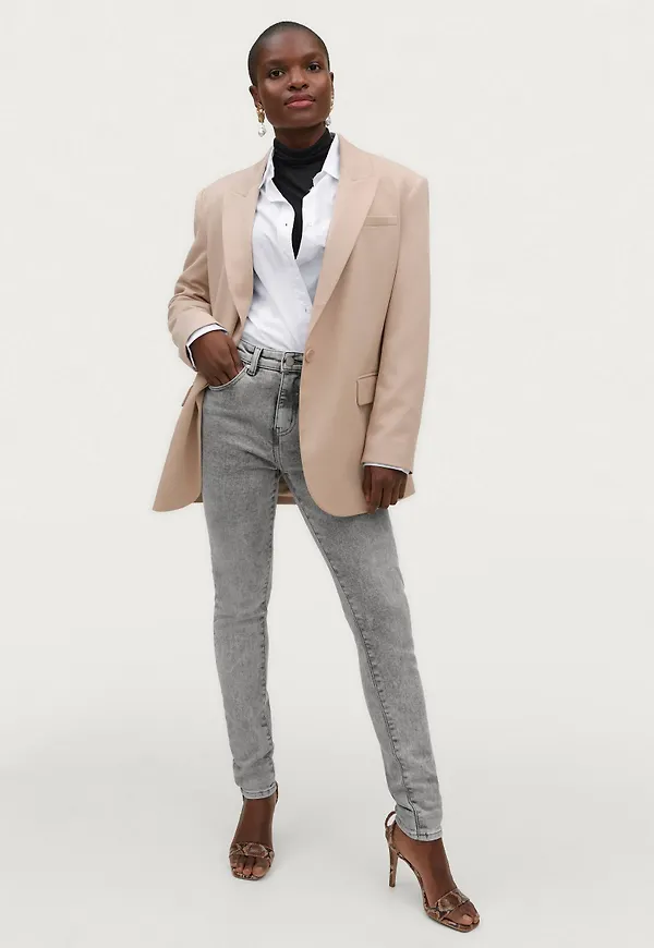 Ellos - Jeans Thea High Waist - Grå