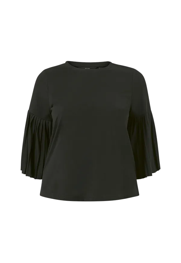 Vero Moda Curve - Topp vmGambi 2/4 SL Blouse S Curve - Svart