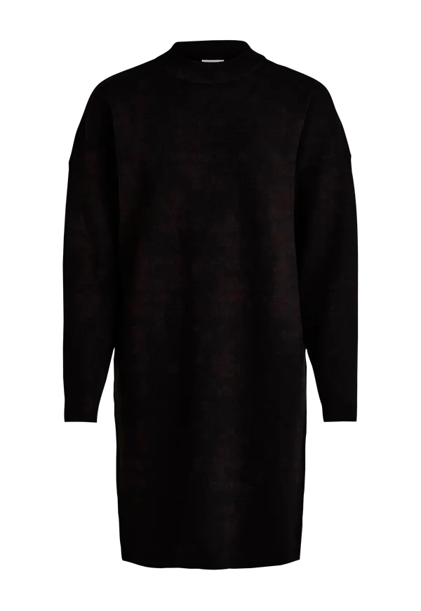 Vila - Klänning viOlivinja Knit High Neck L/S Dress - Svart