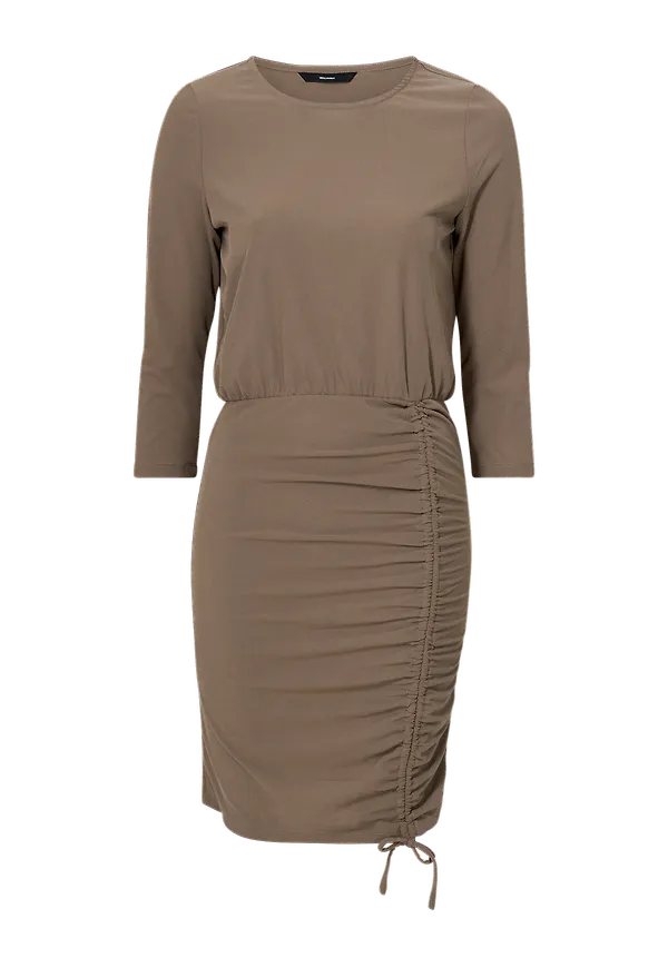 Vero Moda - Klänning vmMollyemmy 3/4 Short Dress - Brun