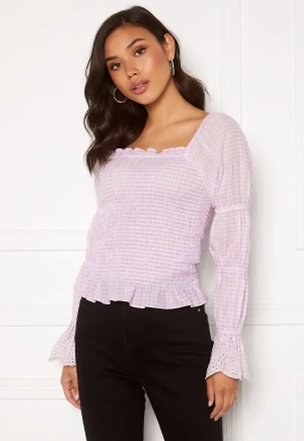 VERO MODA Amelia L/S Smock Top Pastel Lilac L