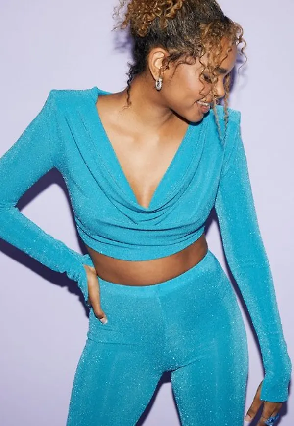 NLY One Cowl Neck Crop Top Crop tops