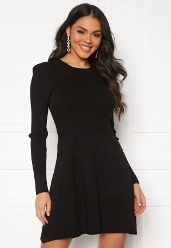 ONLY Alma L/S O-Neck Dress Black M