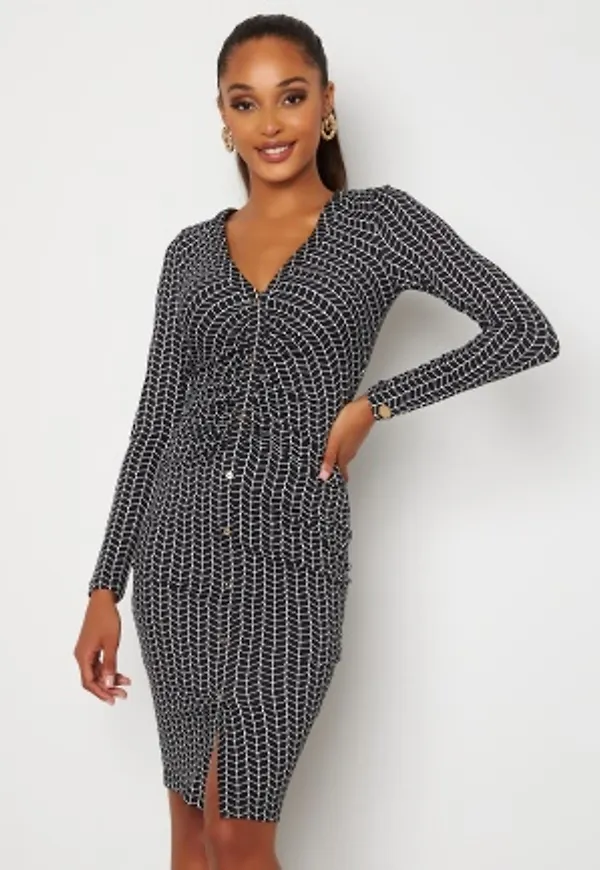 Chiara Forthi Gianina ruched button dress Patterned S