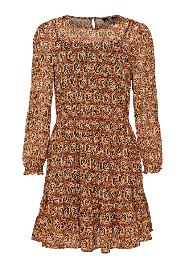 Only - Klänning onlKiara Chiffon L/S Short Dress - Vit