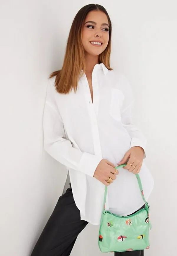 Only Onlcorina Ls Loose Shirt Wvn Skjortor Bright White