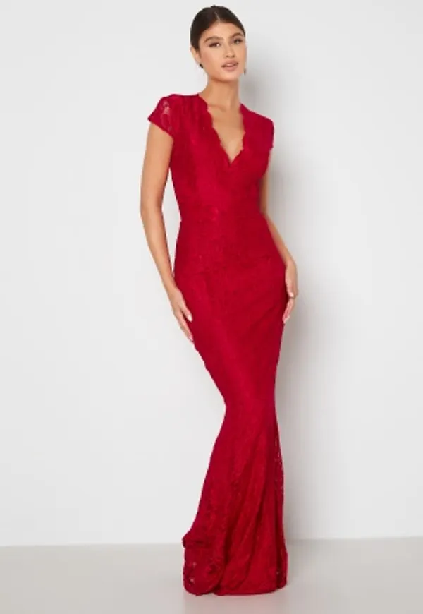 Bubbleroom Occasion Valencia lace dress Red 36
