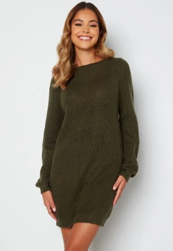 JDY Whitney L/S Boat Dress Forest Night S