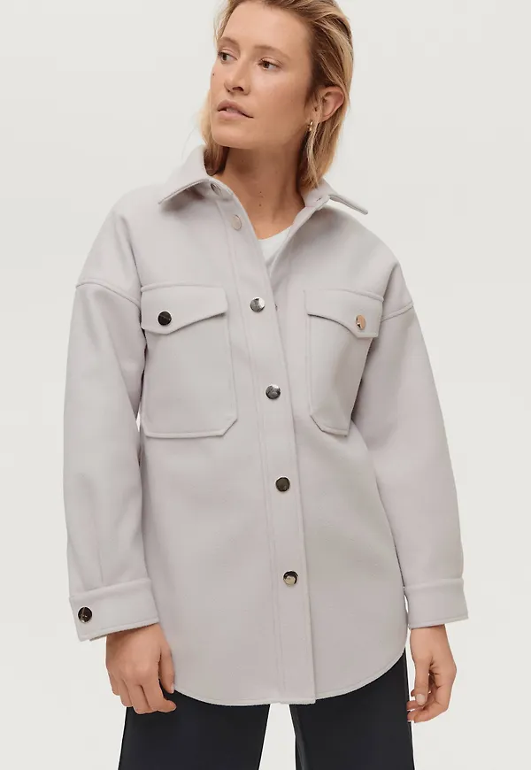 Ellos - Skjortjacka Shirt Jacket Amy - Grå