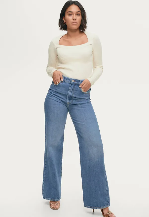 Gina Tricot - Jeans Idun Wide Jeans - Blå