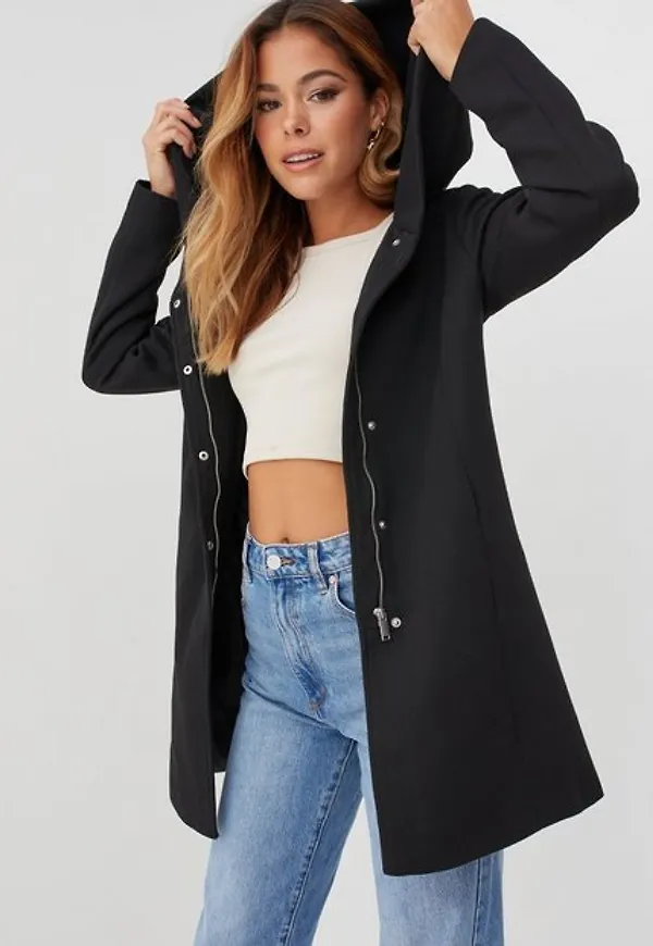 Vero Moda Vmverodona Ls Jacket Noos Kappor Svart