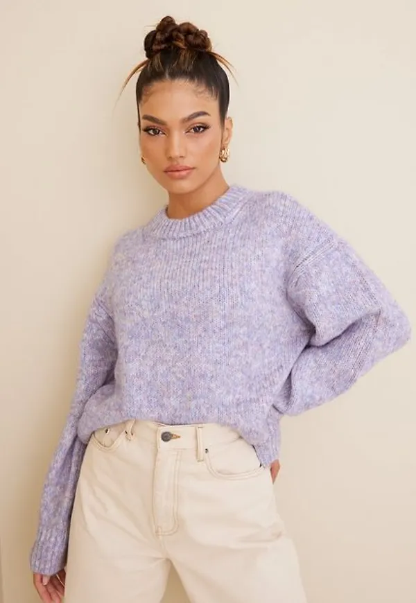 Vero Moda Vmcally Ls O-Neck Blouse Boo Stickade tröjor Blue Bell W. Lemon Meringue/Very Berry