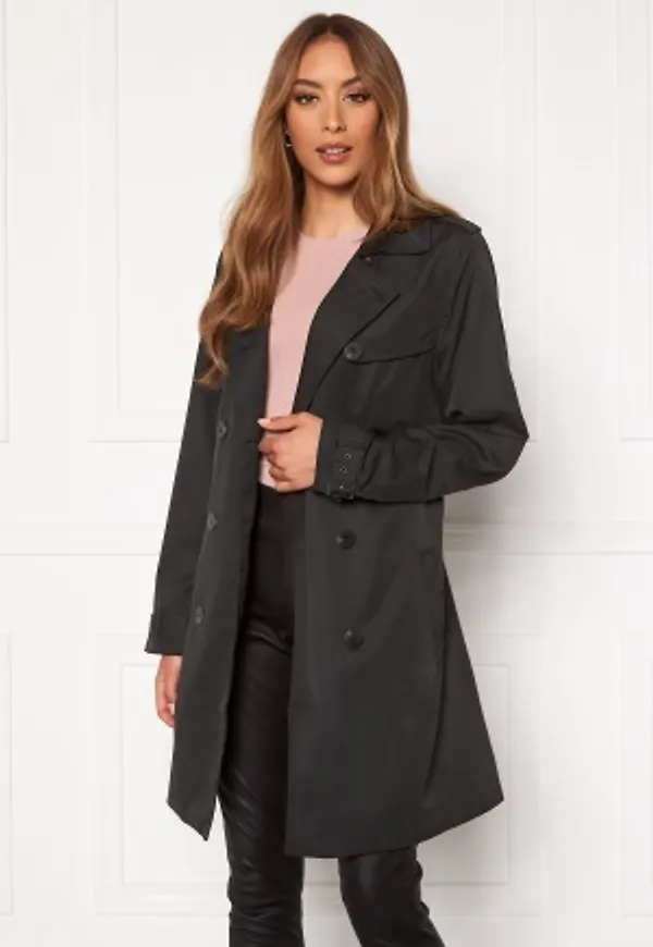 VILA Movement Trenchcoat Black 36