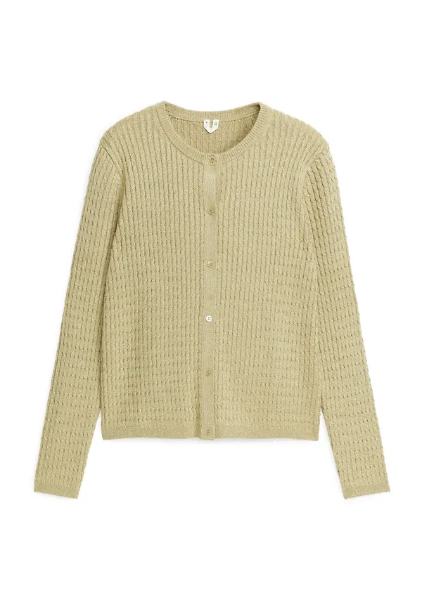 Cable-Knit Cardigan - Beige