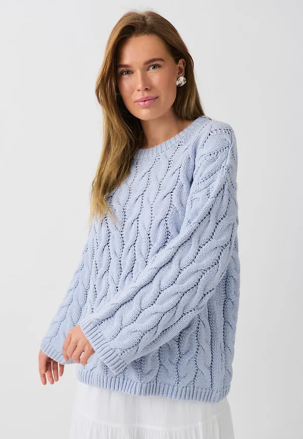 Cable knitted sweater